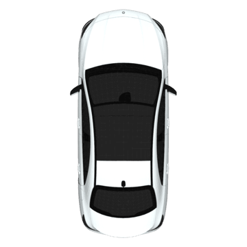 Top view of a car serviced at the workshop